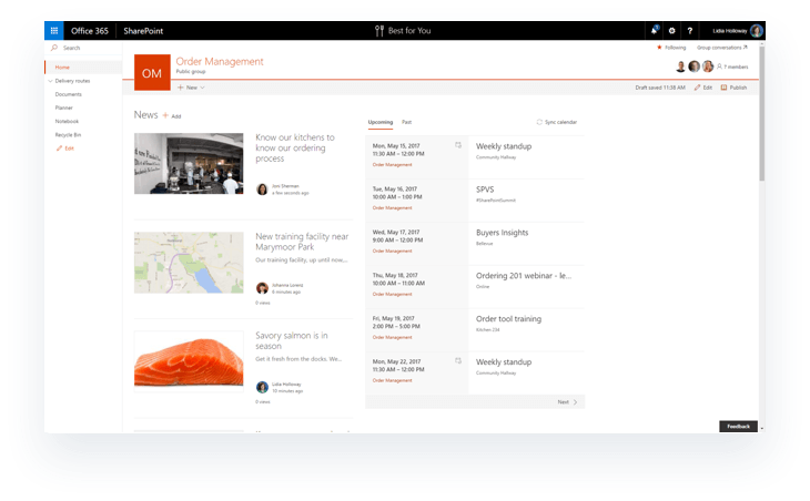 Office 365 Groups Navigation in SharePoint pages