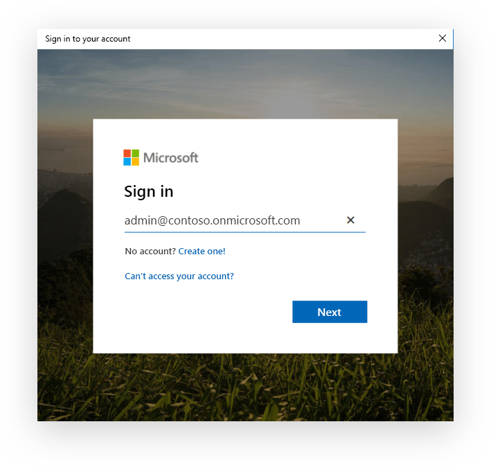 Microsoft SPMT Sign-in